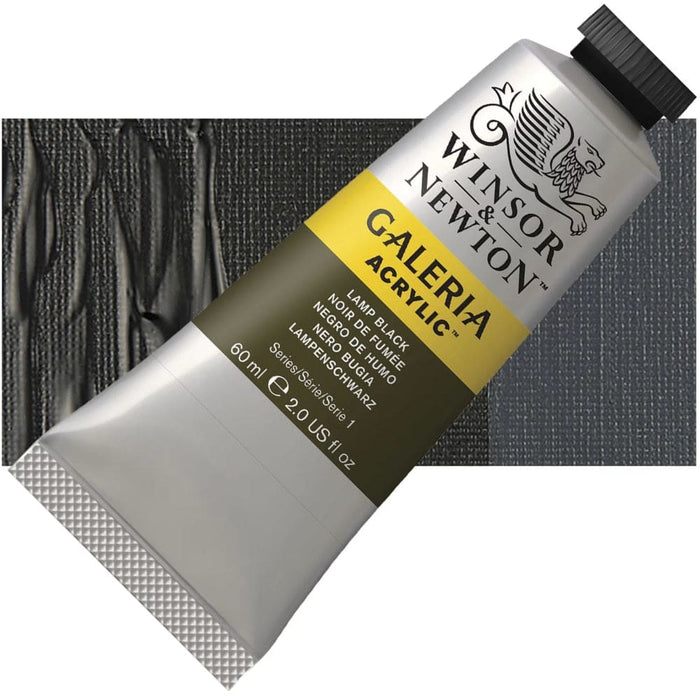 WINSOR & NEWTON GALERIA NEW WN GALERIA ACR 60ML LAMP BLK 337 S1