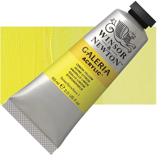 WINSOR & NEWTON GALERIA NEW WN GALERIA ACR 60ML LEMON YELLOW 346 S1