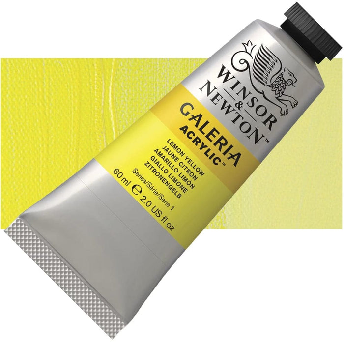 WINSOR & NEWTON GALERIA NEW WN GALERIA ACR 60ML LEMON YELLOW 346 S1