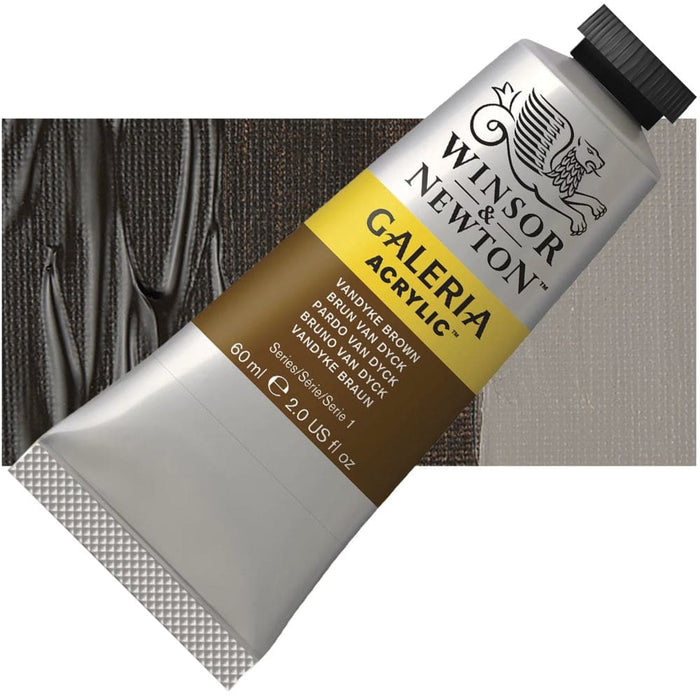 WINSOR & NEWTON GALERIA NEW WN GALERIA ACR 60ML VANDYKE BROWN 676 S1