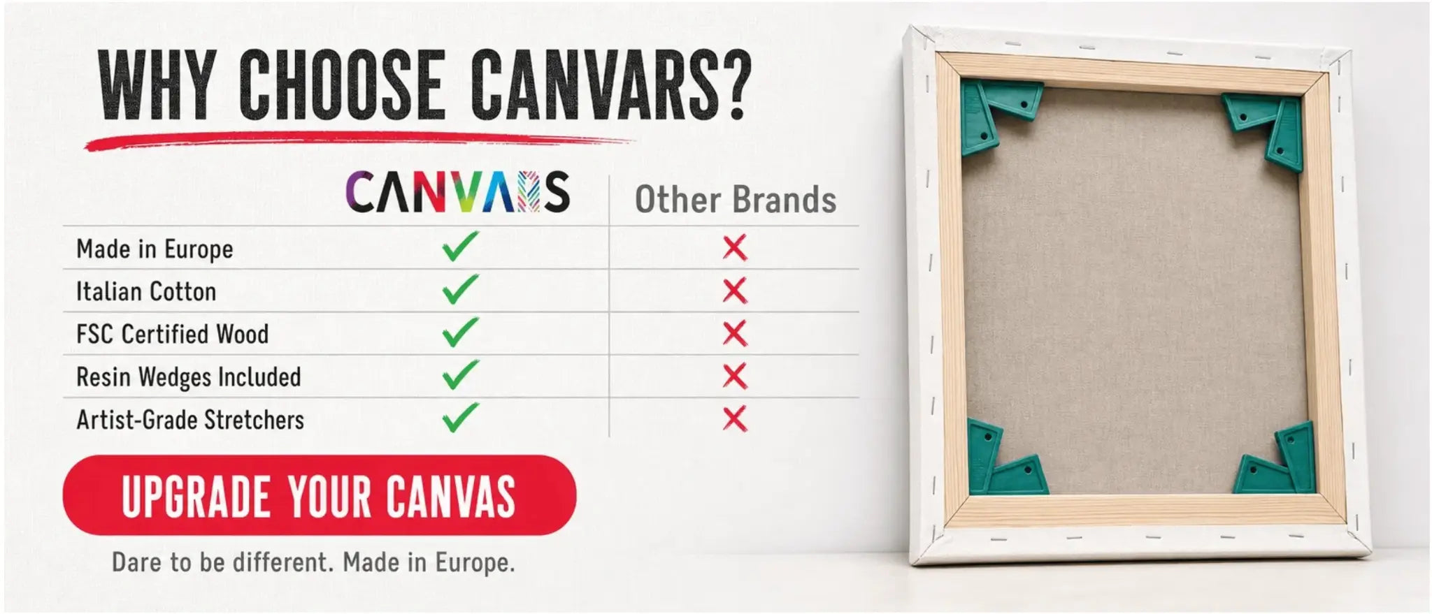 Why choose Canvars? Upgrade your canvas.